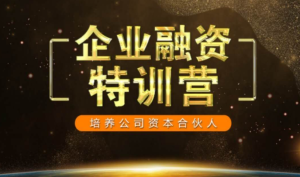 企业融资特训营,培养公司资本合伙人价值3998元